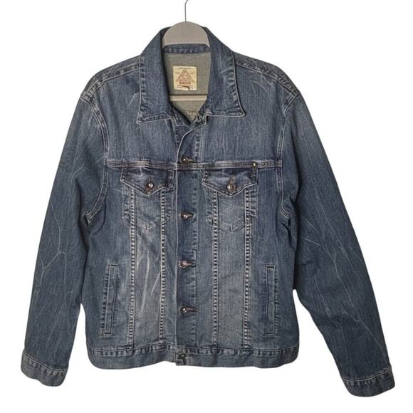 Lucky Brand Men's Denim Trucker Jacket Medium Wash Size XL - Picture 8 of 8